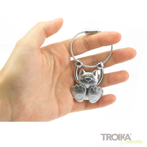 TROIKA Keychain "TABBY" - silver