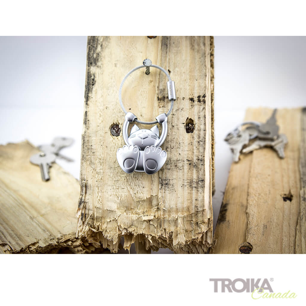 TROIKA Keychain "TABBY" - silver