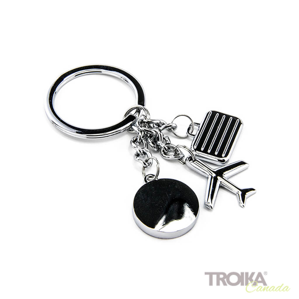 TROIKA Keychain "WELTENBUMMLER" GLOBETROTTER