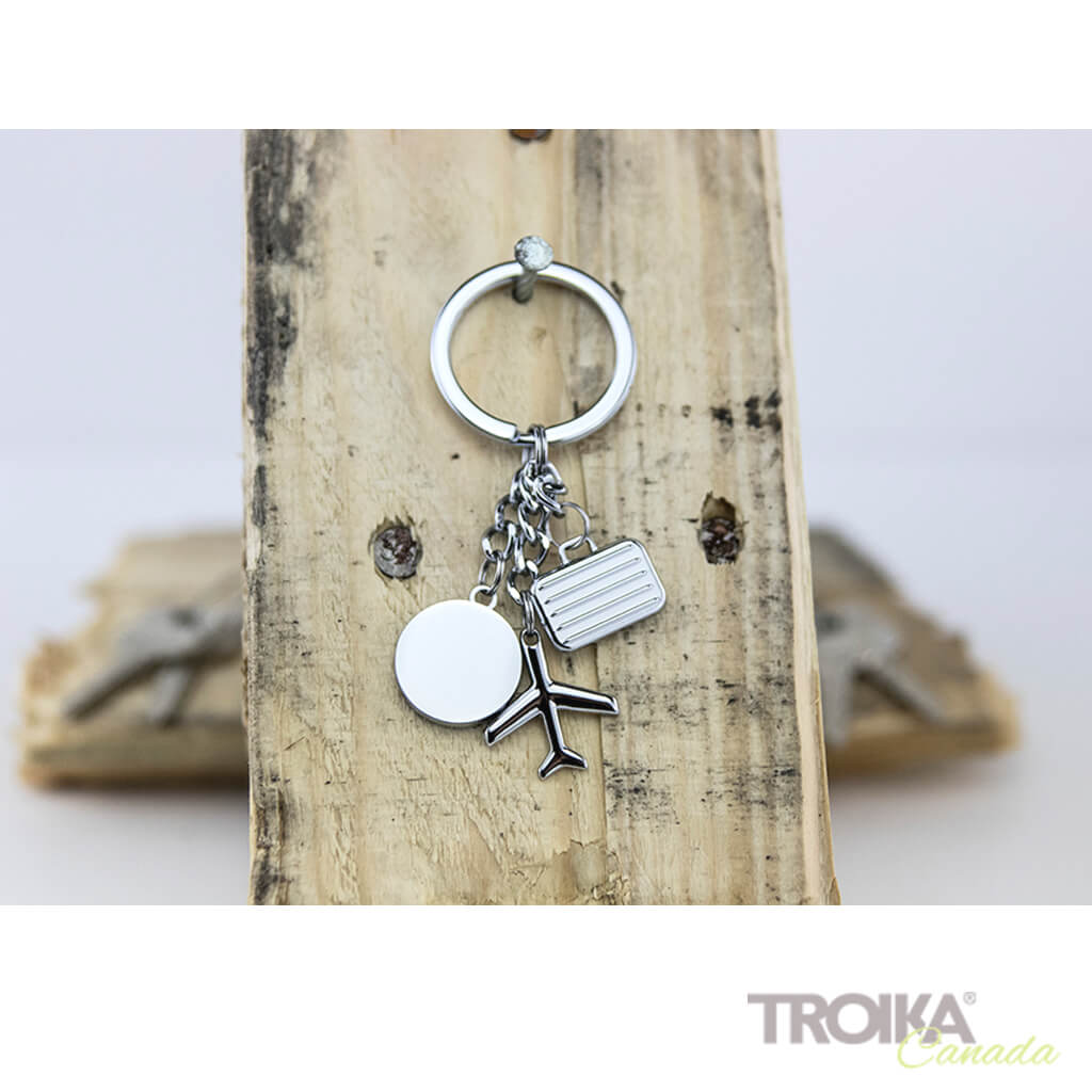 TROIKA Keychain "WELTENBUMMLER" GLOBETROTTER