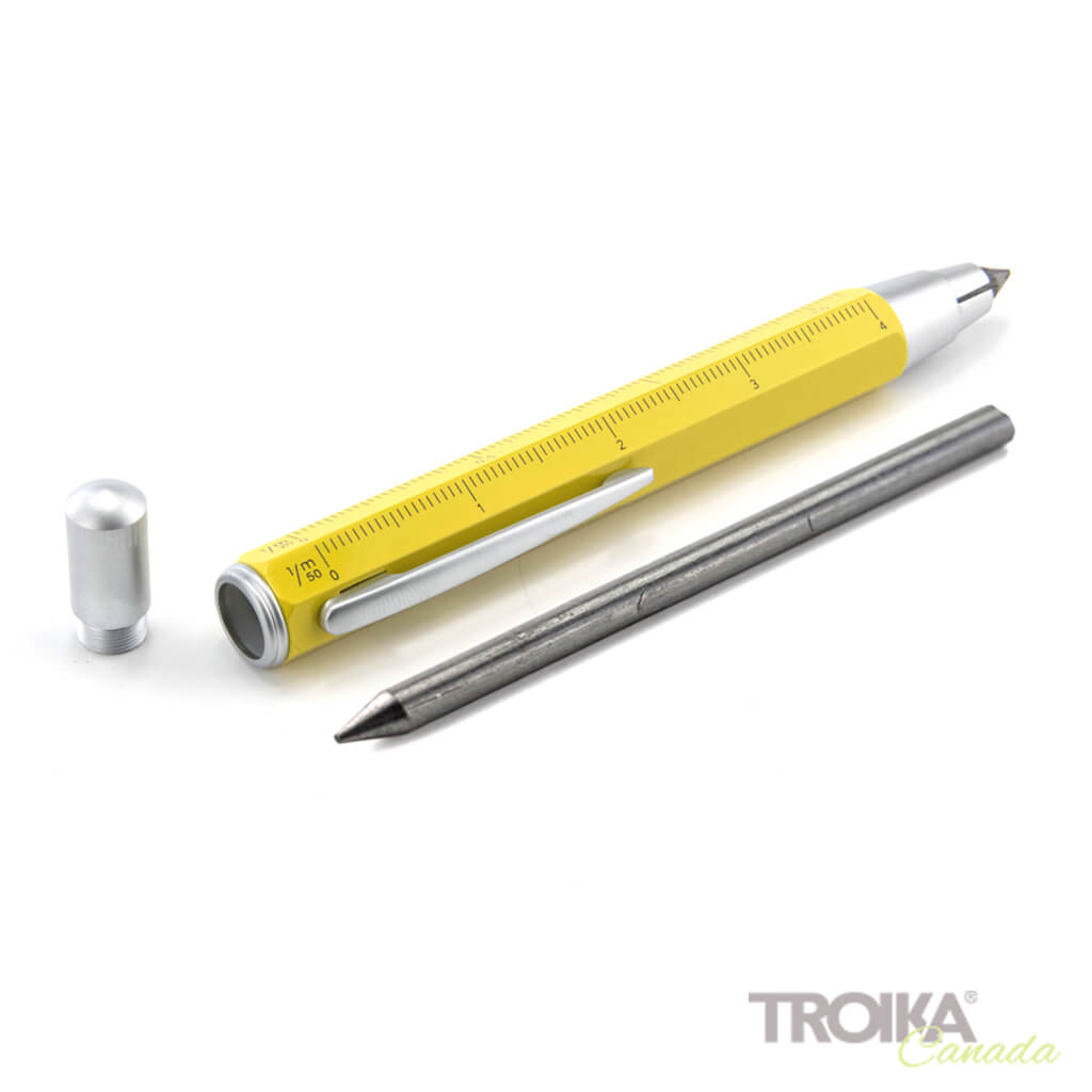 Yellow Carpenter's Pencil on white Background