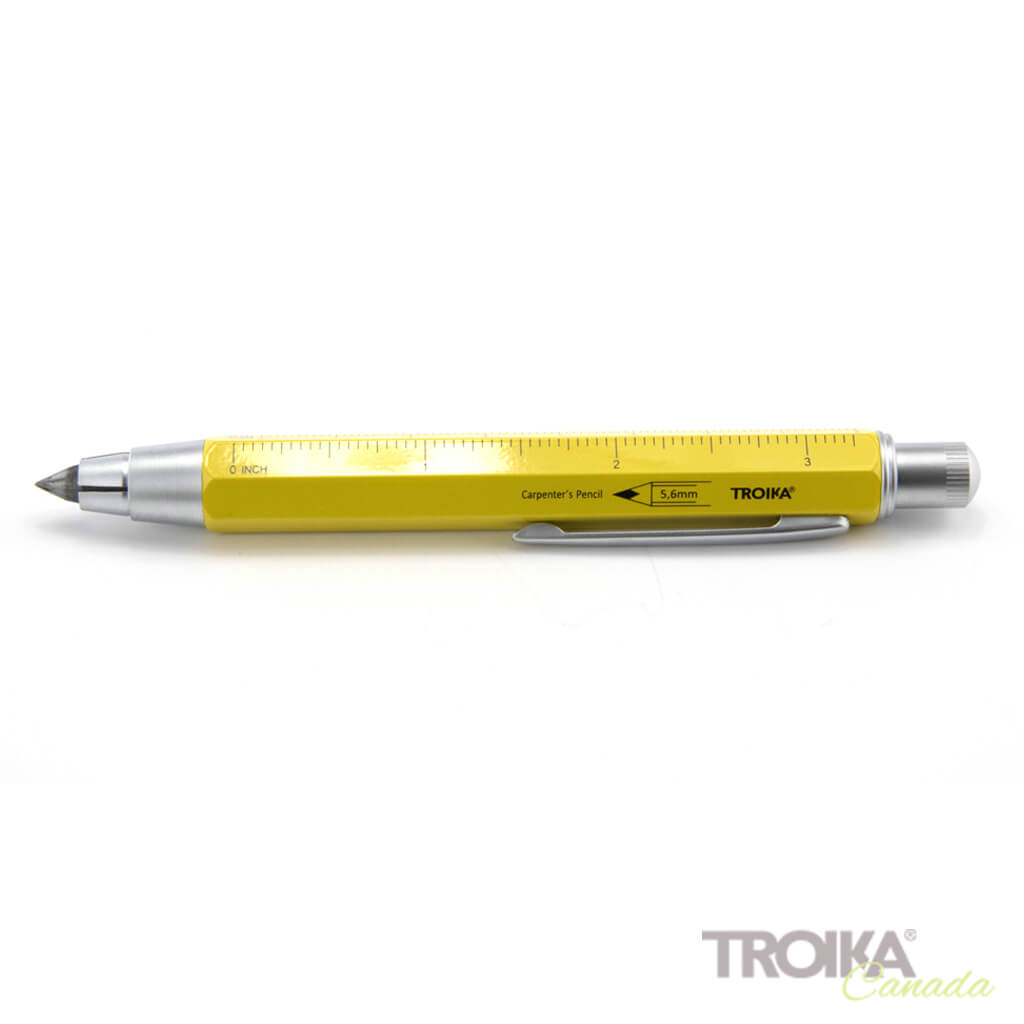 Yellow Carpenter's Pencil on white background