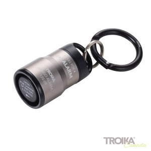 TROIKA Handbag Alarm and Keyring with Carabiner "ALARM AMIGO" - Titanium