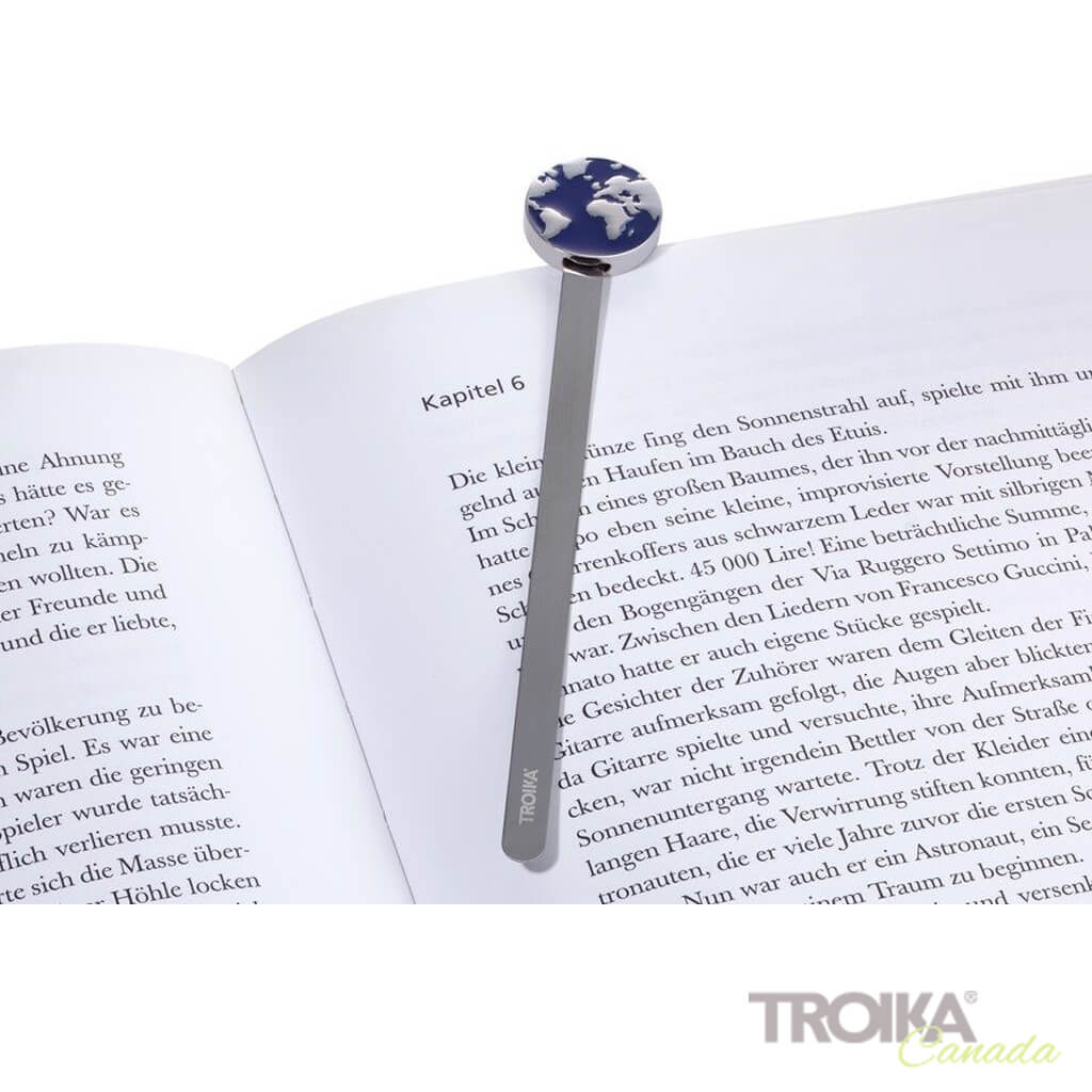 TROIKA Bookmark "WORLD" - Blue/Grey
