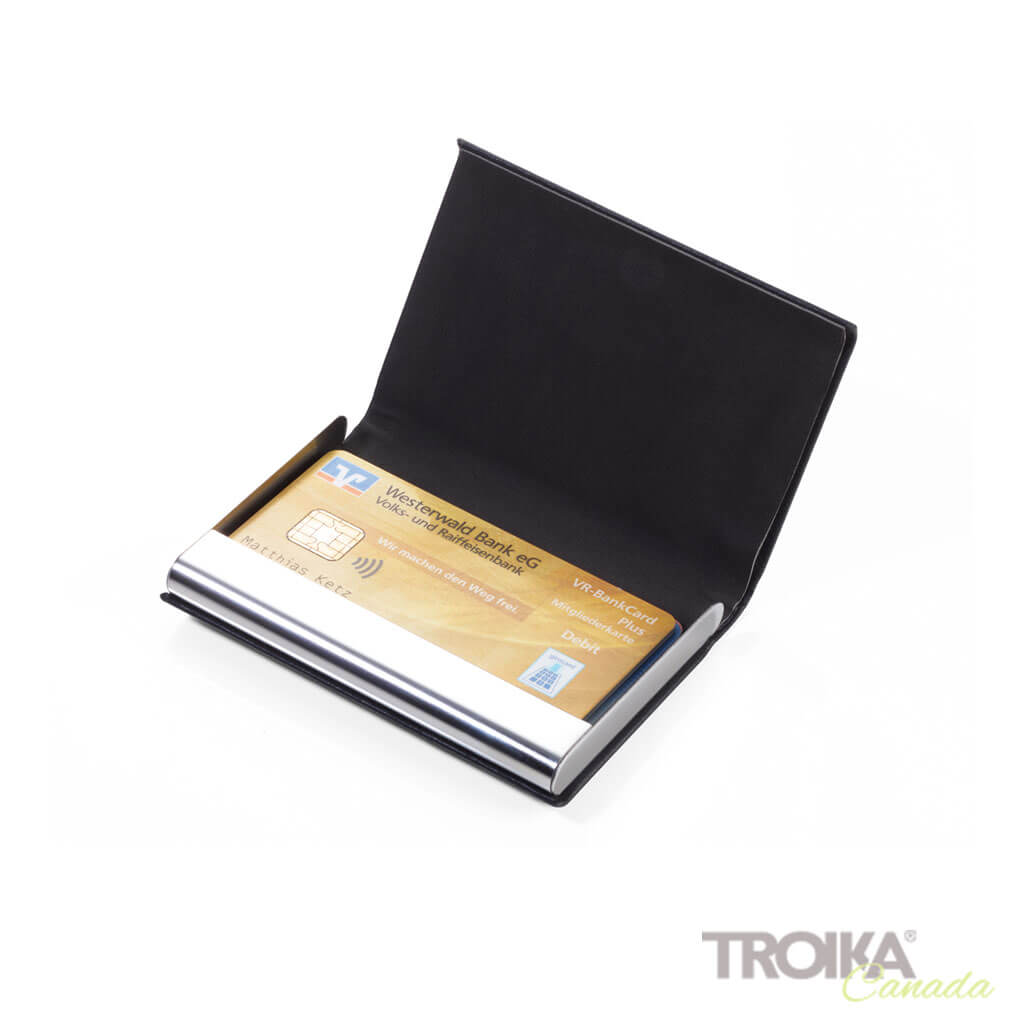 TROIKA CREDIT CARD CASE "MARBLE SAFE" - GREY
