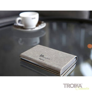 TROIKA CREDIT CARD CASE "MARBLE SAFE" - GREY