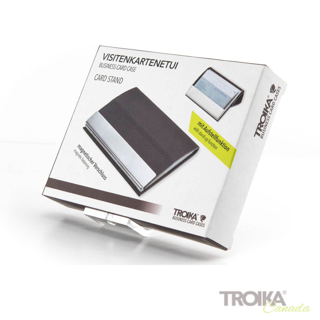 BUSINESS CARD CASE "CARD STAND" - BLACK