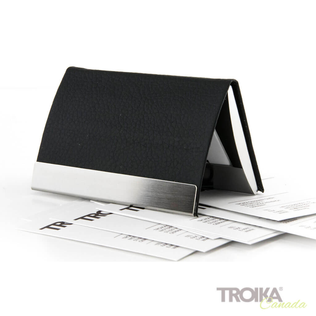 BUSINESS CARD CASE "CARD STAND" - BLACK