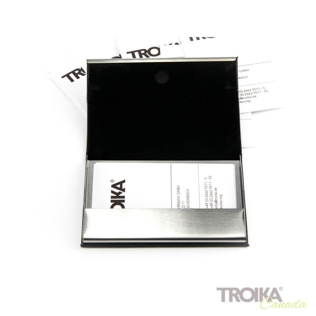 BUSINESS CARD CASE "CARD STAND" - BLACK