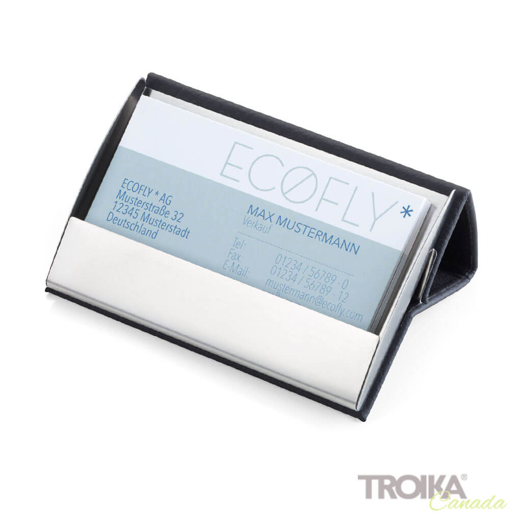 BUSINESS CARD CASE "CARD STAND" - BLACK