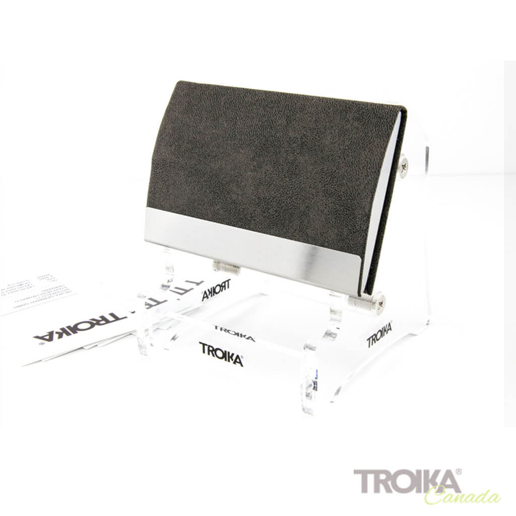 BUSINESS CARD CASE "CARD STAND" - GREY