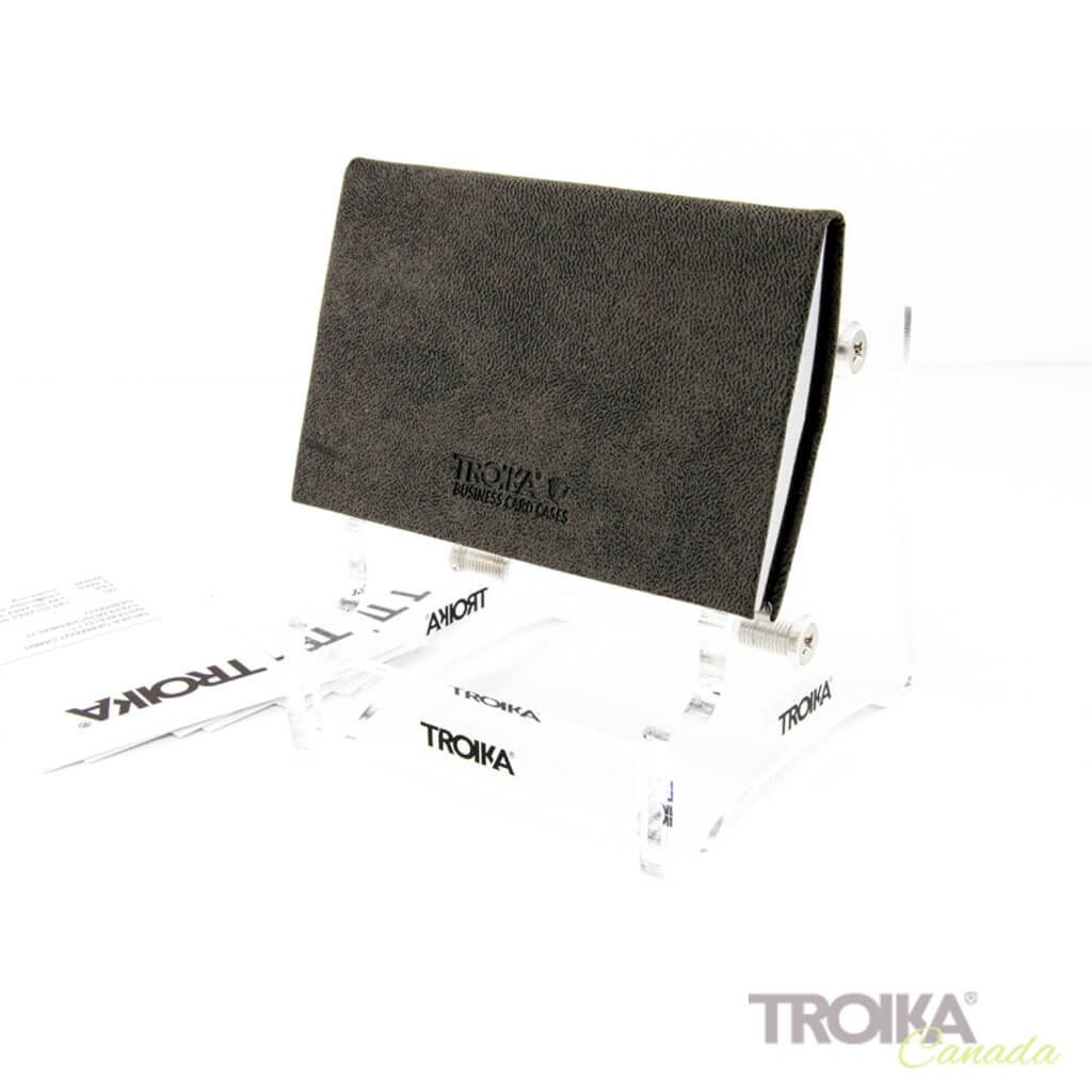 BUSINESS CARD CASE "CARD STAND" - GREY