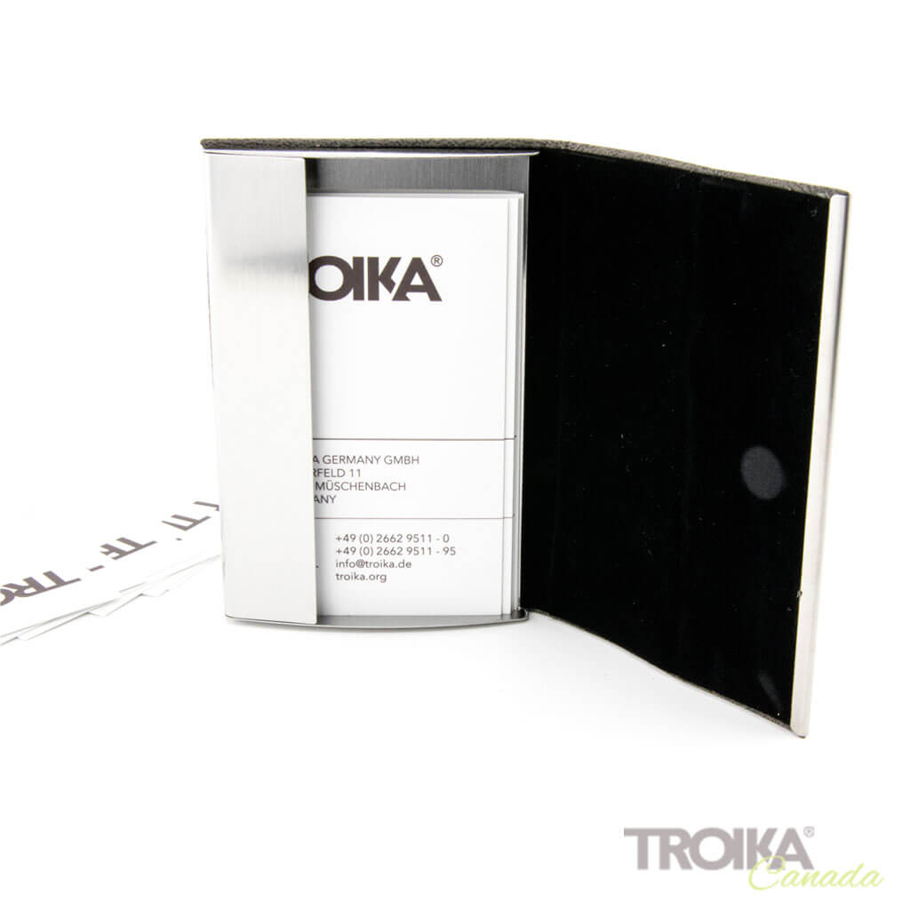 BUSINESS CARD CASE "CARD STAND" - GREY