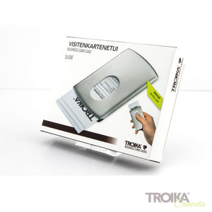 BUSINESS CARD CASE "SLIDE" - SILVER