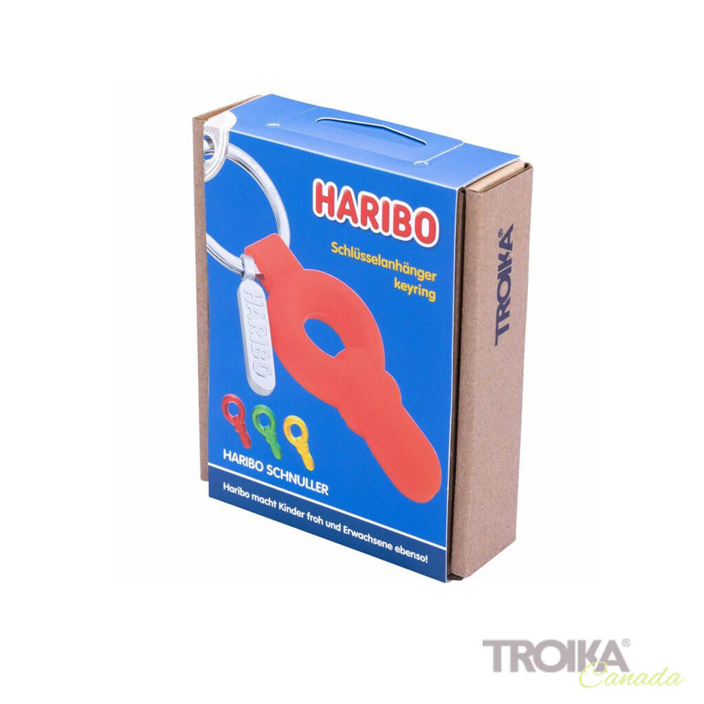 TROIKA Keychain "HARIBO SCHNULLER" - Red