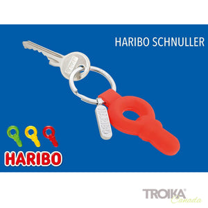 TROIKA Keychain "HARIBO SCHNULLER" - Red