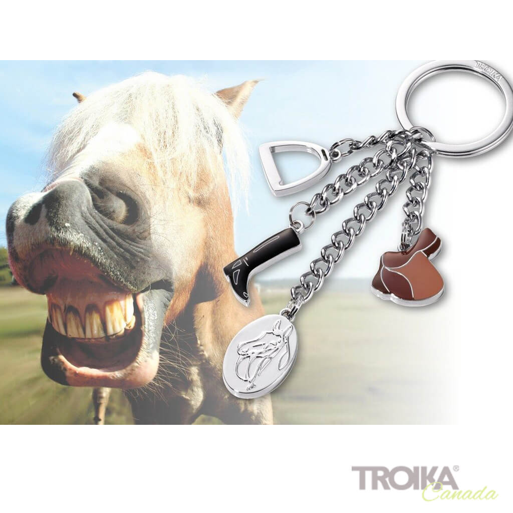 Troika Keychain with horse and sattle