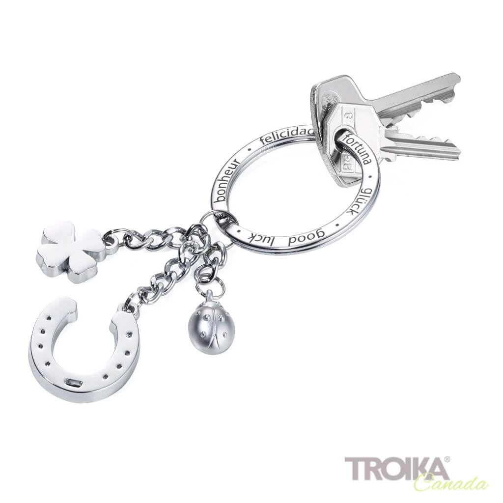 TROIKA Keychain "GLÜCKSBRINGER Hufeisen"
