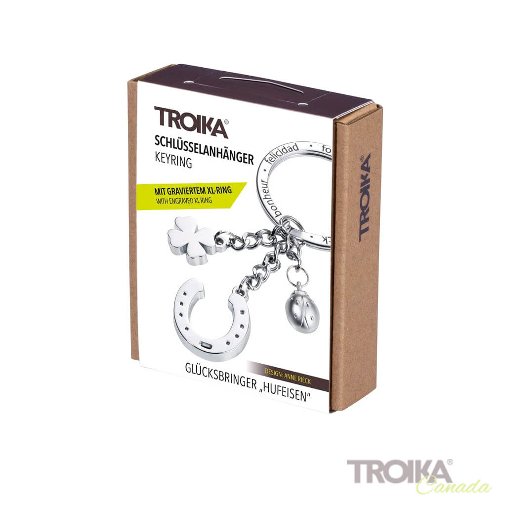 TROIKA Keychain "GLÜCKSBRINGER Hufeisen"