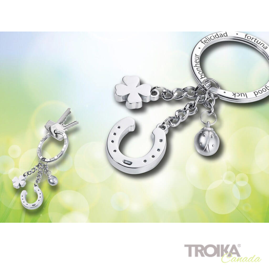 TROIKA Keychain "GLÜCKSBRINGER Hufeisen"