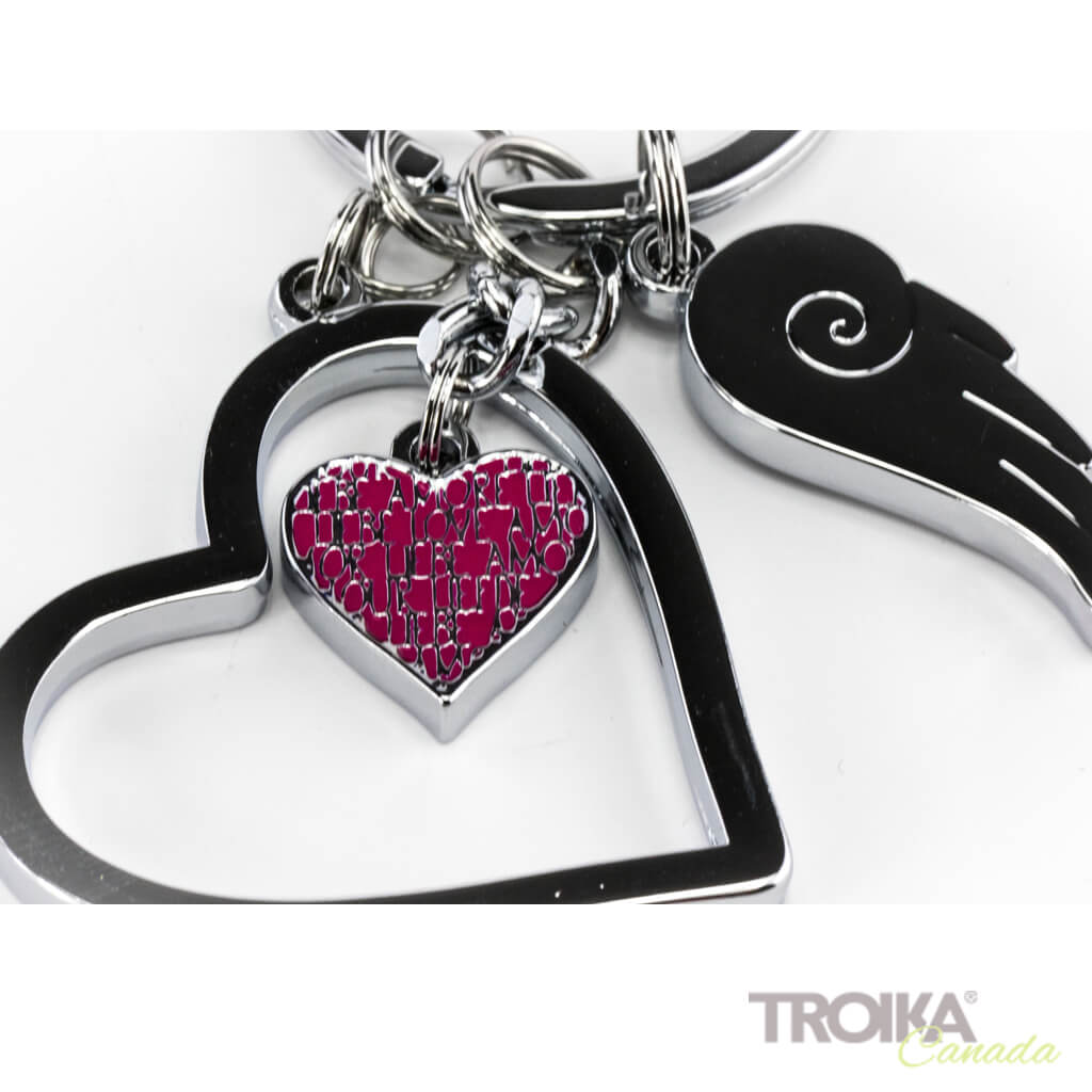 TROIKA Porte-clés avec 3 Charms "LOVE IS IN THE AIR"
