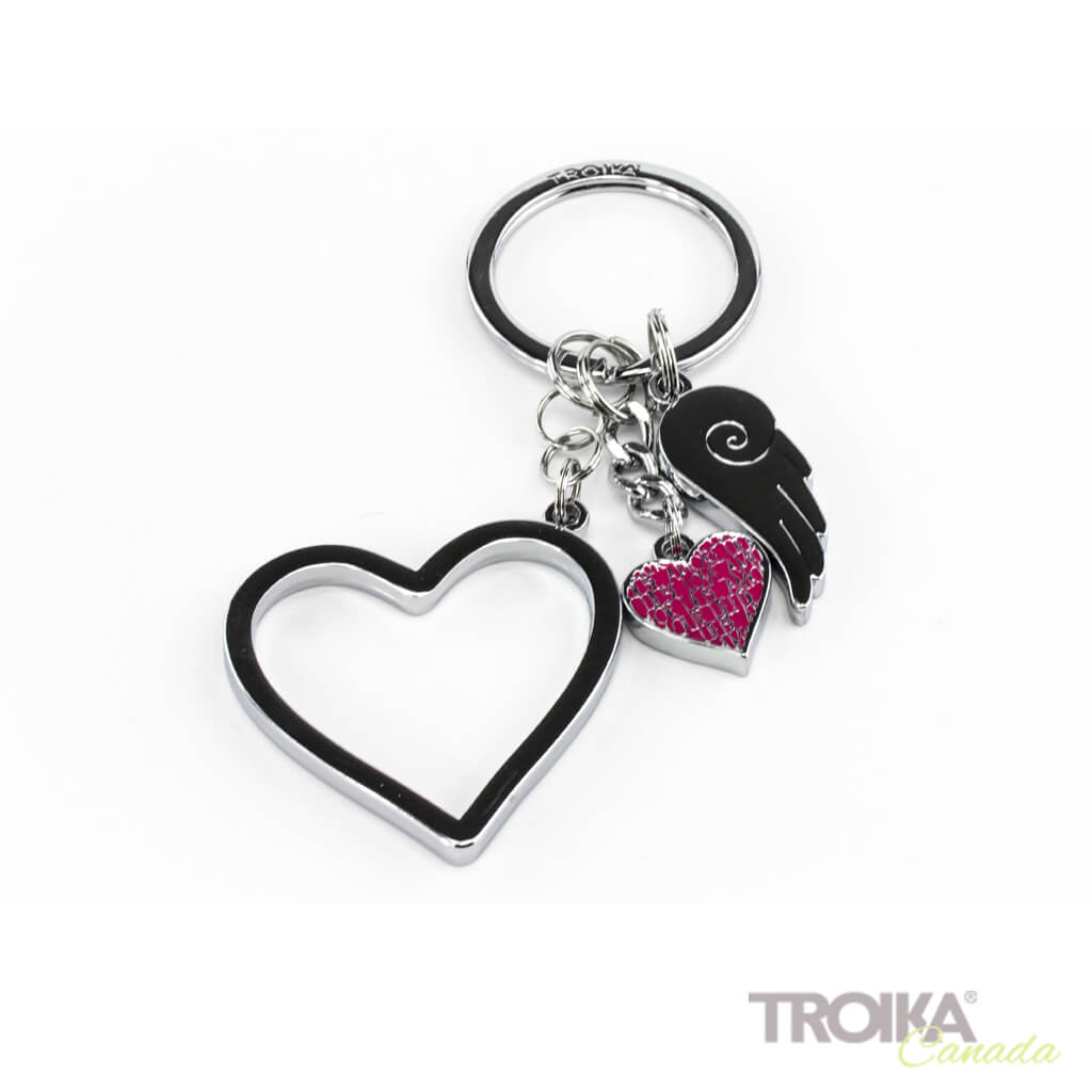 TROIKA Porte-clés avec 3 Charms "LOVE IS IN THE AIR"