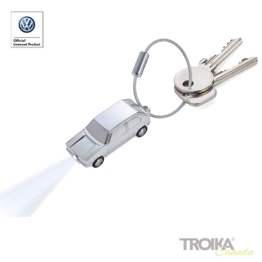 TROIKA Keychain "LED Light Golf GTI 1976"