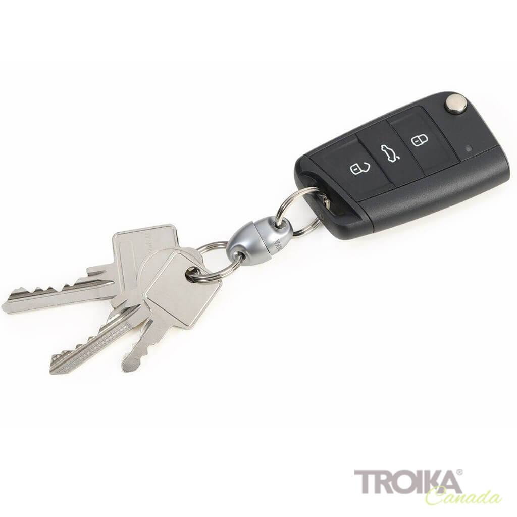 TROIKA Keyring "PLUS & MINUS" - MATT SILVER