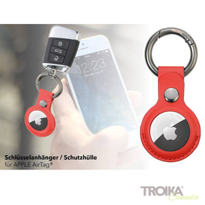 TROIKA Keyring "AIRTAG COVER" - RED
