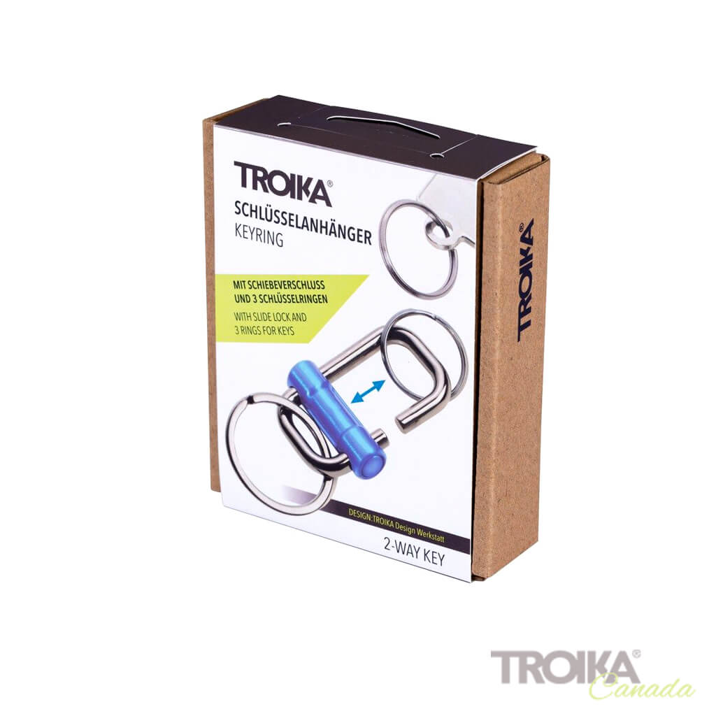 TROIKA Keychain "2-WAY KEY" - Blue