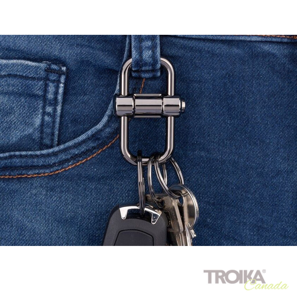 TROIKA Keychain "2-WAY KEY" - Grey