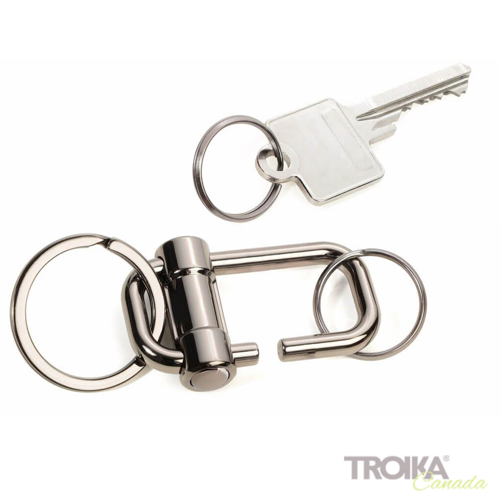 TROIKA Keychain "2-WAY KEY" - Grey