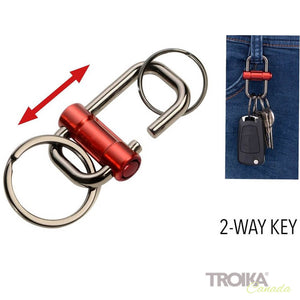 TROIKA Keychain "2-WAY KEY" - Red