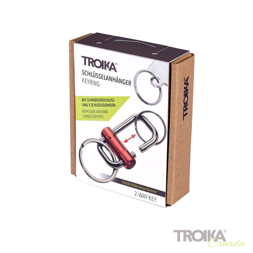 TROIKA Keychain "2-WAY KEY" - Red