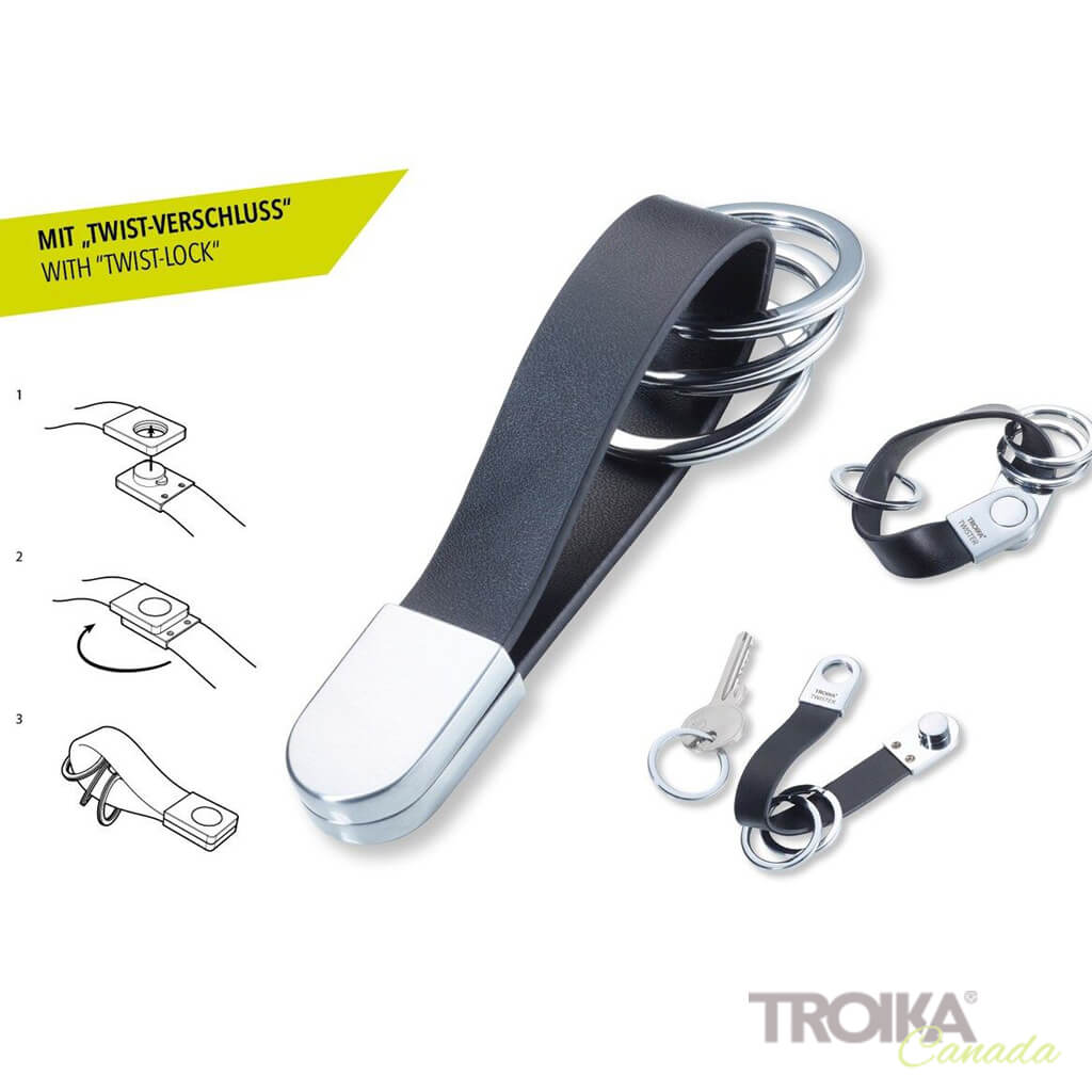 Troika Silver Tone Box Opener Keyring : : Fashion