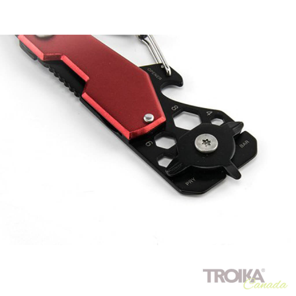 TROIKA Key organizer and mini tool "TOOLINATOR" - red