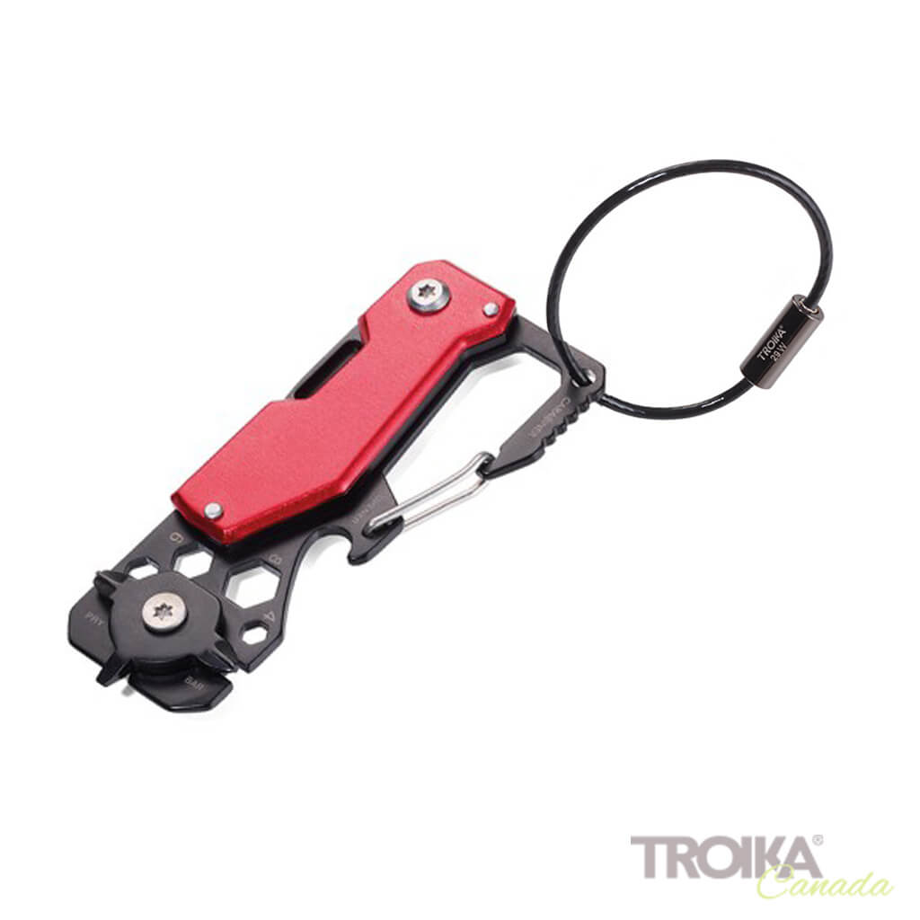 TROIKA Key organizer and mini tool &quot;TOOLINATOR&quot; - red