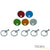 Replacement rings for PATENT/colour keyring matt, set of 5