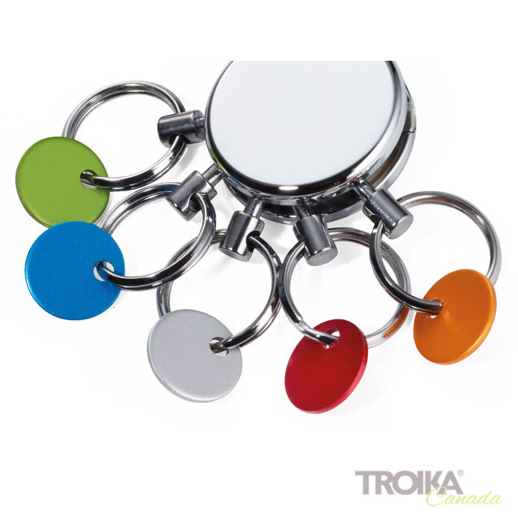 Replacement rings for PATENT/colour keyring shiny, set of 5