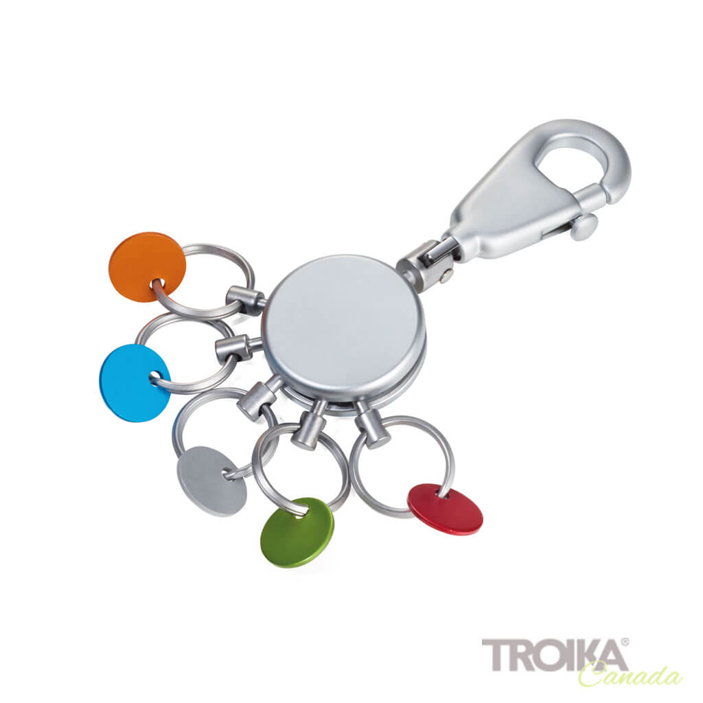 Troika Chrome Patent Sign Keychain