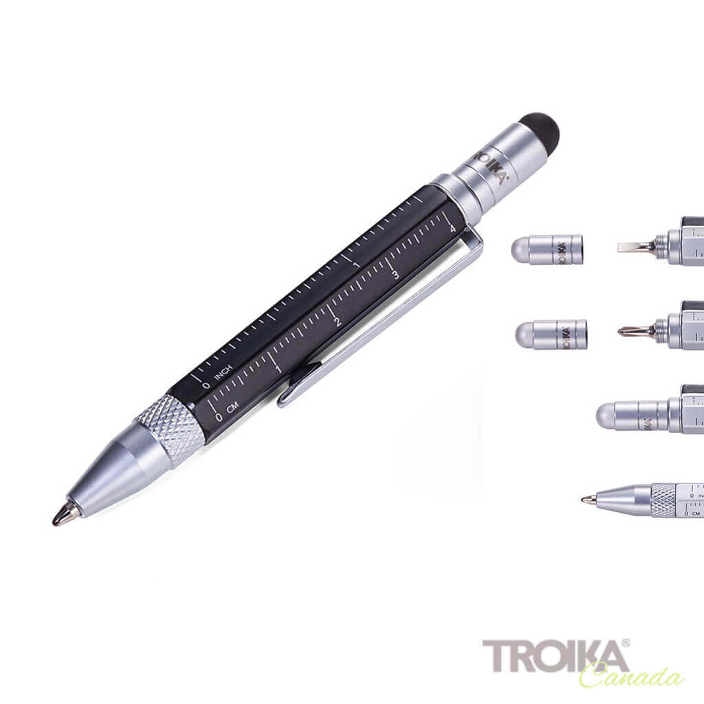 TROIKA Notepad DIN A7 incl. ballpoint pen LILIPUT - black-red
