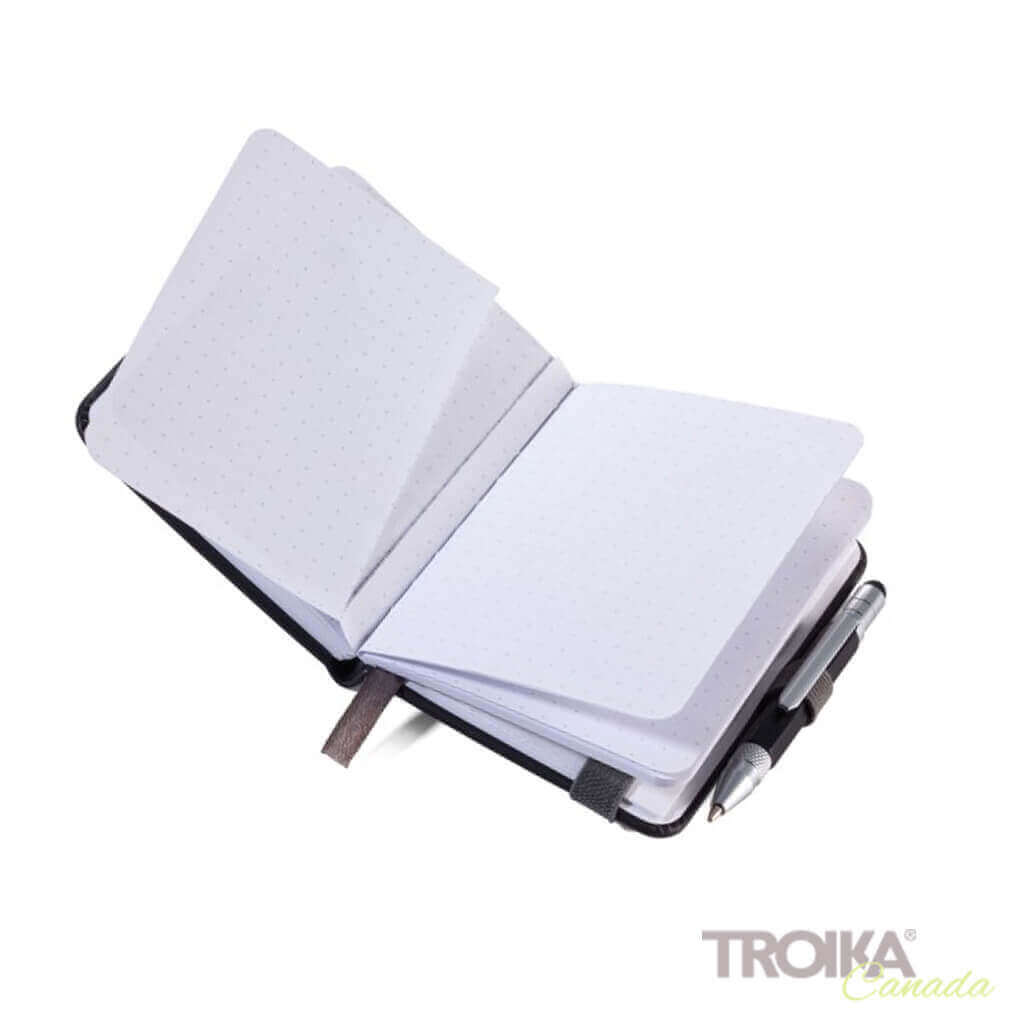 TROIKA Notepad DIN A7 incl. ballpoint pen LILIPUT - black-red