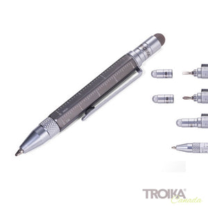 TROIKA Notepad DIN A7 incl. ballpoint pen LILIPUT - grey