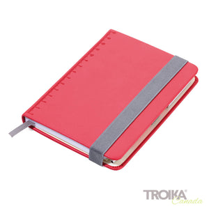 TROIKA Notepad DIN A6 incl. ballpoint pen SLIM - RED