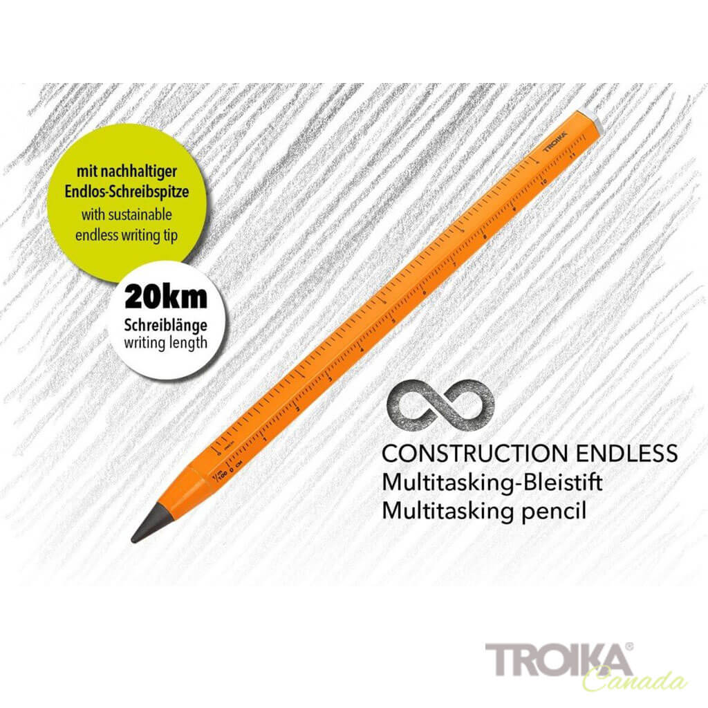 Troika Multitasking pencil "CONSTRUCTION ENDLESS" orange