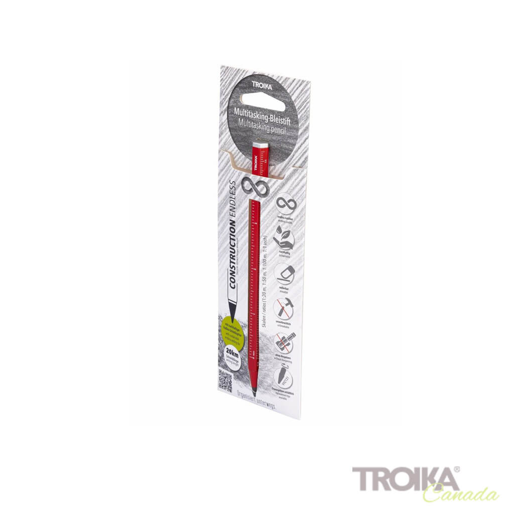 Troika Multitasking Pencil "CONSTRUCTION ENDLESS" - Red