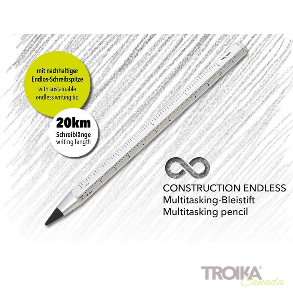 Troika Multitasking Pencil "CONSTRUCTION ENDLESS" - SILVER