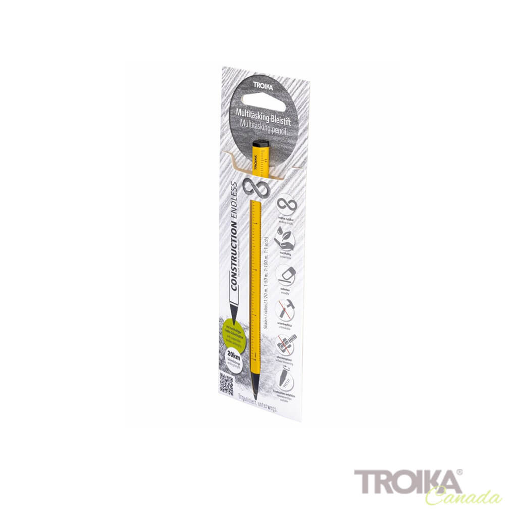 Troika Multitasking Pencil "CONSTRUCTION ENDLESS" - YELLOW