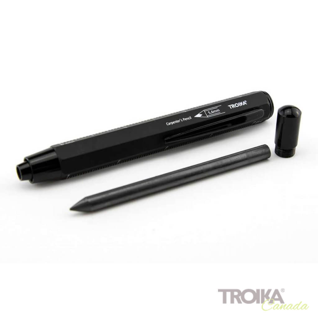 Troikas Black Carpenters Pencil in its parts