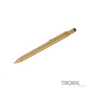 TROIKA Multitasking Ballpoint Pen "CONSTRUCTION" - Brass
